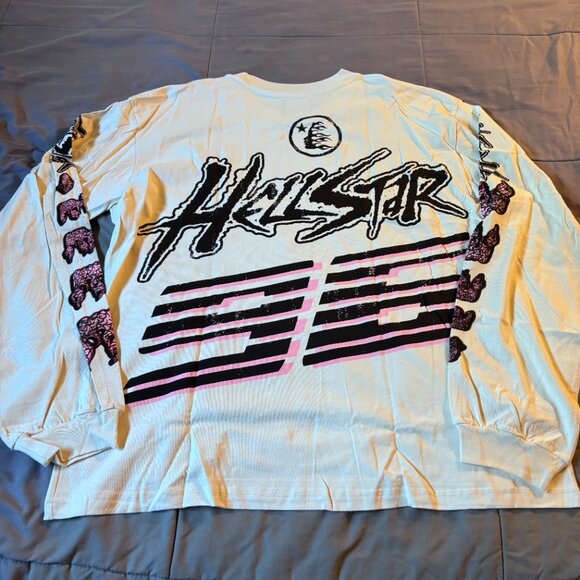 Hellstar Hell-Tek 1996 Cream White Long Sleeve Shirt - Picture 3 of 5